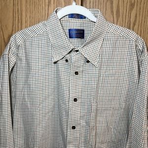 Pendleton Canterbury Cloth Long Sleeve Button Shirt Mens XL